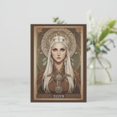 Sigyn Norse Goddess Art Flat Thank You Card サンキューカード (スタンド正面)