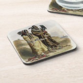 Sih-ChidaおよびMahchsi-Karehde、Mandanのインディアン、pla コースター (左側)