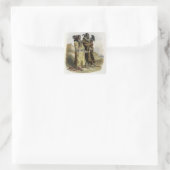 Sih-Chida and Mahchsi-Karehde,マンダンインディアン, pla スクエアシール (バッグ)