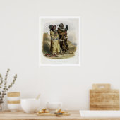 Sih-Chida and Mahchsi-Karehde，マンダンインディアン, pla ポスター (キッチン)