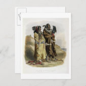 Sih-Chida and Mahchsi-Karehde，マンダンインディアン, pla ポストカード (正面/裏面)