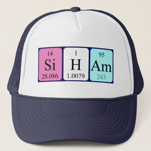 Siham周期表名hat キャップ (正面)