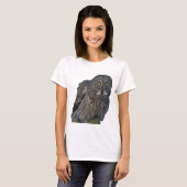 Siing Gray 素晴らし Owl Raptor Wildlife写真 Tシャツ (正面フル)