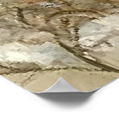 sika deer in a spring forest, surrounded by flower ポスター (角)