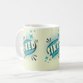 SIKED漫画音声バブルミーム おもしろい コーヒーマグカップ (正面左)