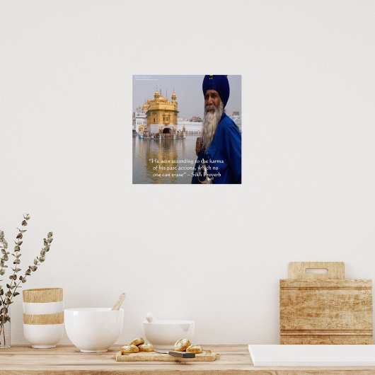 Sikh Karma/Actions Proverbポスター ポスター (キッチン)