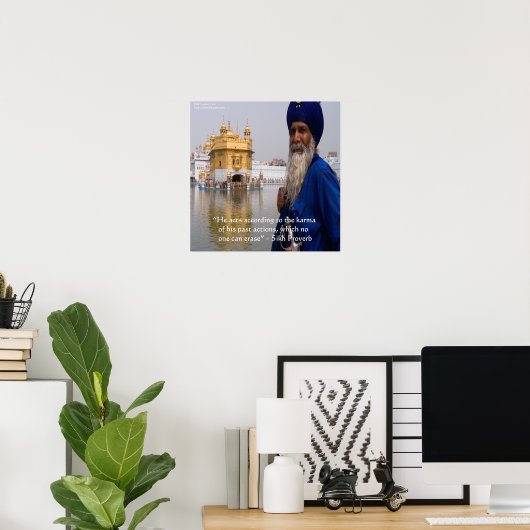 Sikh Karma/Actions Proverbポスター ポスター (ホームオフィス)