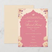 Sikh Wedding Order of Ceremony Anand Karaj Program 招待状 (正面/裏面)