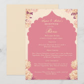 Sikh Wedding Reception Menu | budget Flat Menu メニュー (正面/裏面)