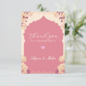 Sikh Wedding Thank You Card | Elegant Punjabi Wedd サンキューカード (スタンド正面)