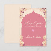 Sikh Wedding Thank You Card | Elegant Punjabi Wedd サンキューカード (正面/裏面)