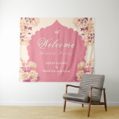 Sikh Wedding Welcome Sign | Anand Karaj Welcome |  タペストリー (インサイチュ(横))