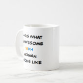 sikh woman, awesome coffee mug コーヒーマグカップ (正面左)