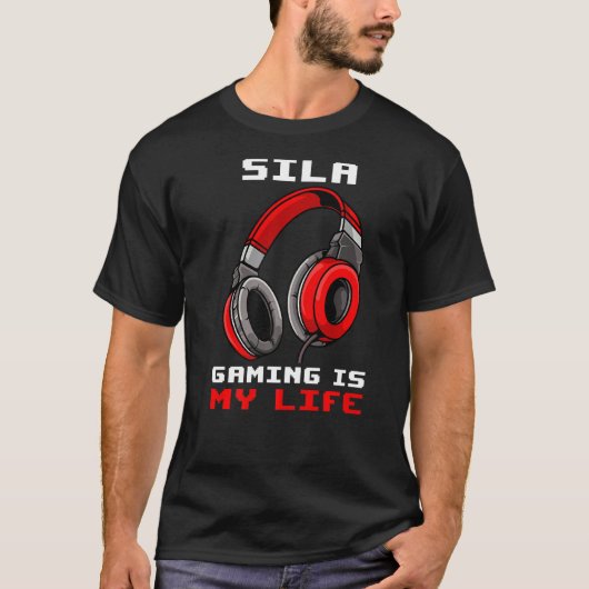 Silaゲームは私の人生パーソナライズされた Tシャツ (正面)
