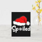 Siled Broke Santa Hat Christmas Matching Pajamas  カード (黄色い花)