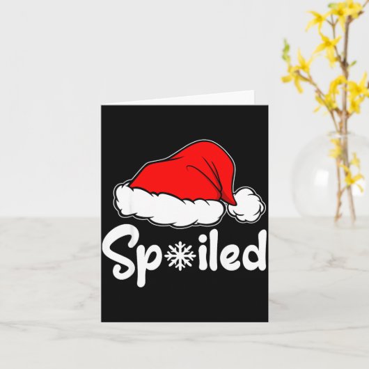 Siled Broke Santa Hat Christmas Matching Pajamas  カード (黄色い花)