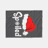 Siled Broke Santa Hat Christmas Matching Pajamas  フリースブランケット (正面(横))