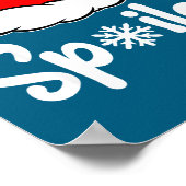 Siled Broke Santa Hat Christmas Matching Pajamas ポスター (角)