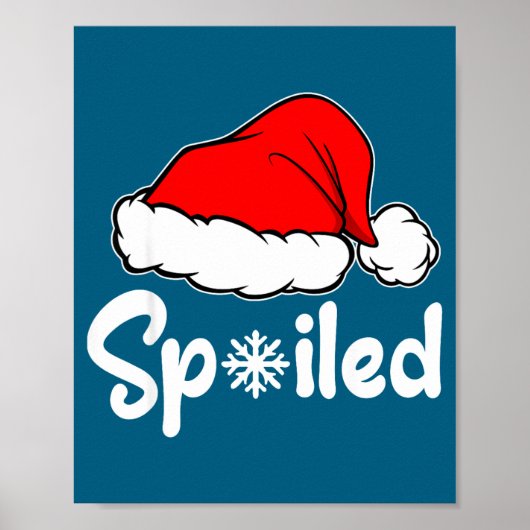 Siled Broke Santa Hat Christmas Matching Pajamas ポスター (正面)