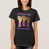 Silence Hand Hope For A Cure Domestic Violence Awa Tシャツ (正面)