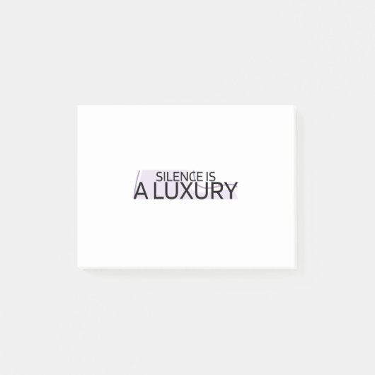 Silence is a Luxury Minimalist Post-it® Notes ポストイット (正面)