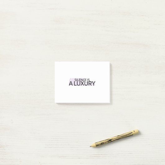 Silence is a Luxury Minimalist Post-it® Notes ポストイット (デスク上)