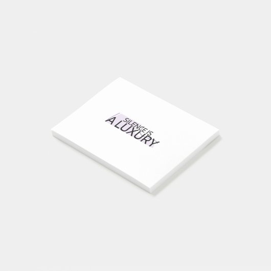 Silence is a Luxury Minimalist Post-it® Notes ポストイット (アングル)