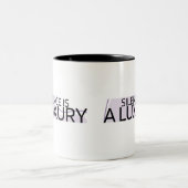 Silence is a Luxury Minimalist Two-Tone Mug ツートーンマグカップ (中央)