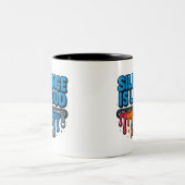 Silence Is Loud Bold Typography Art Mug ツートーンマグカップ (中央)