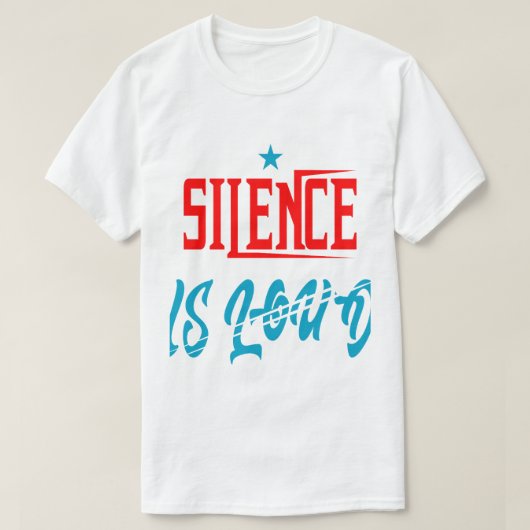 silence is loud  tシャツ (デザイン正面)
