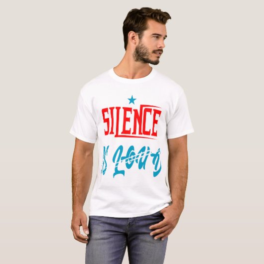 silence is loud  tシャツ (正面フル)
