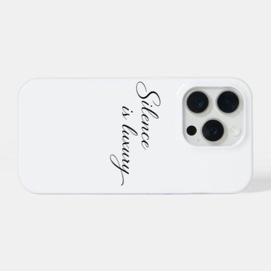 Silence Is Luxury iPhone 16 Case Minimalist Aesthe iPhoneケース (裏面横)