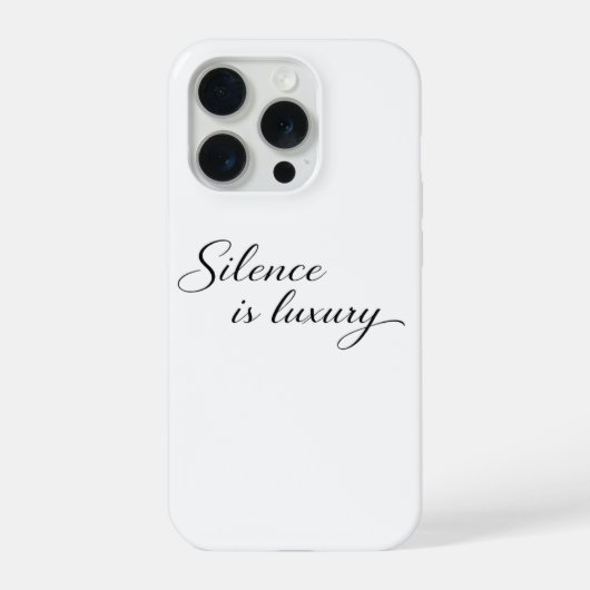 Silence Is Luxury iPhone 16 Case Minimalist Aesthe iPhoneケース (裏面)