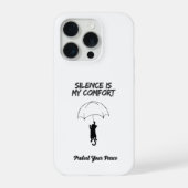 Silence Is My Comfort – Editable Quote Cat iPhone  iPhoneケース (裏面)