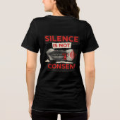 Silence Is Not Consent Awareness Shirt トライブレンドＴシャツ (裏面)