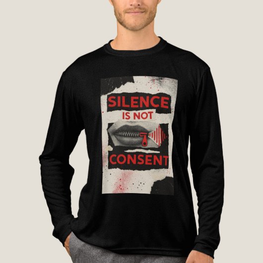 Silence Is Not Consent Awareness Shirt トライブレンドＴシャツ (正面)