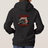 Silence Is Not Consent Awareness Shirt パーカ (裏面)