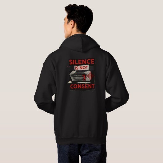 Silence Is Not Consent Awareness Shirt パーカ (裏面フル)