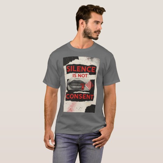 Silence Is Not Consent Awareness Shirt Tシャツ (正面フル)