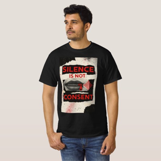 Silence Is Not Consent Awareness Shirt Tシャツ (正面フル)