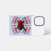 Silence Is Power Bold Typography Art iPhoneケース (裏面横)