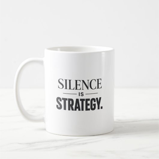 Silence Is Strategy – Minimalist Executive Mindset コーヒーマグカップ (左)