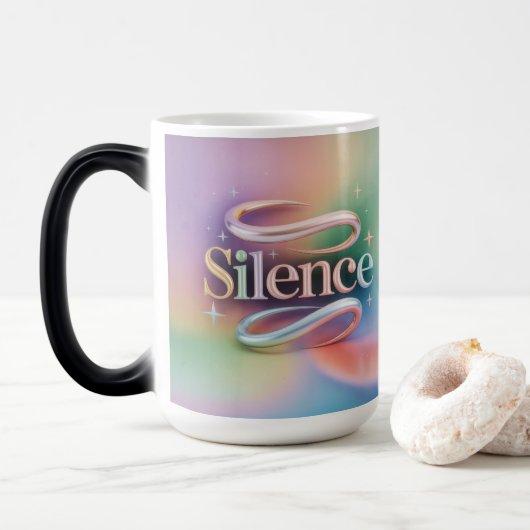 Silence Meditation Pastel Starry Morphing Mug モーフィングマグカップ (ドーナツ)