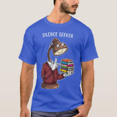 Silence Seeker Lamp Scholar Bookworm boy Tシャツ (正面)