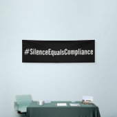 #SilenceEqualsComplianceデモ3月 横断幕 (トレードショー)