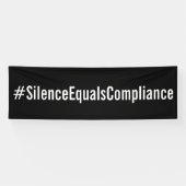 #SilenceEqualsComplianceデモ3月 横断幕 (横)