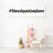 #SilenceEqualsCompliance政治抗議3月 横断幕 (インサイチュ)