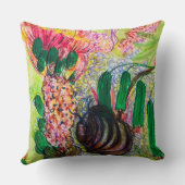 Silent Bloom – Botanical Flower & Plant Art クッション (裏面)