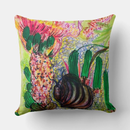 Silent Bloom – Botanical Flower & Plant Art  クッション (裏面)