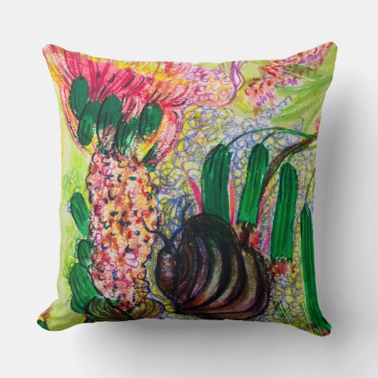 Silent Bloom – Botanical Flower & Plant Art クッション (正面)